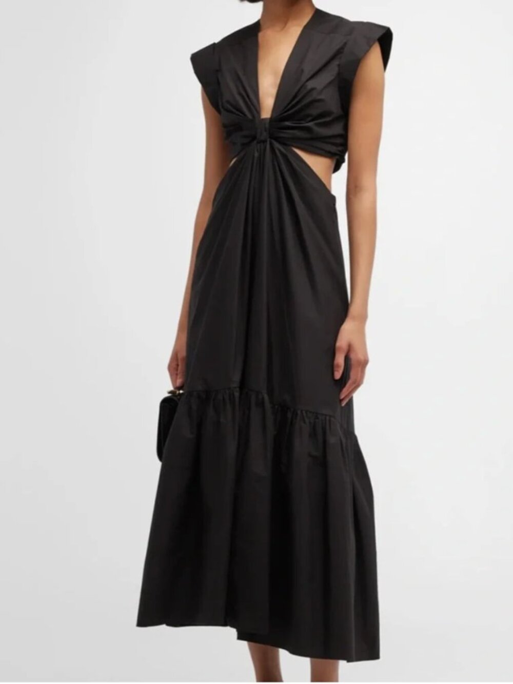 A.L.C. Alexandria Dress. Black Cutout Midi Dress Size 4